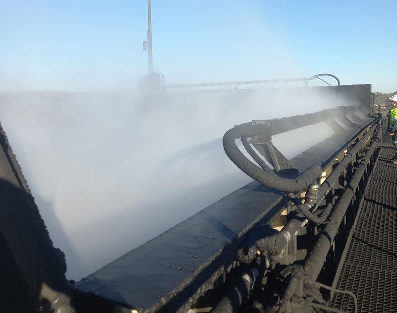 ROM Hopper Dry Fog Dust Control at Whitehaven Daunia