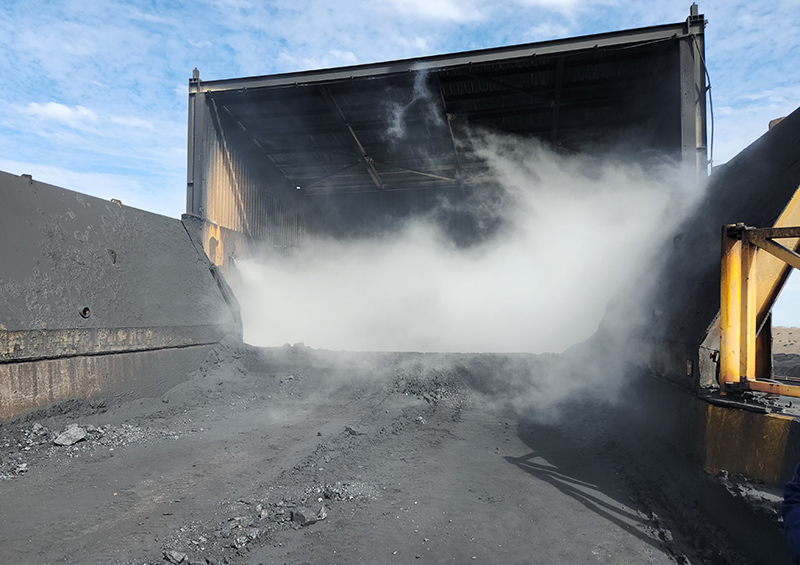 ROM Hopper Dry Fog Dust Control at Jellinbah Mining